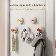 Suction Cup Hooks For Shower No-Drill Bathroom Hooks For Towels, Robes, Loofah Mountable On Bathroom Walls, Kitchen, Glass, Mirrors, Tile And Smooth,Non-Porous Surfaces - Multicolor - View 1