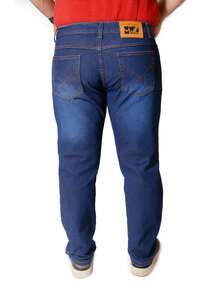 Men's Plus Size Denim Pants Premium Comfortable - Màu xanh trơn - Xem 2