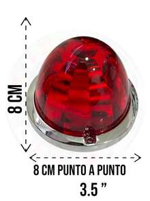 Watermelon LED Ceiling Light With Laser Effect, 12/24V, 1 Pc., Universal Plastic Mica - ROJO - View 8