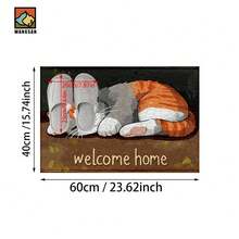 1 Stück/2 Stücke Katzen-gemusterter rutschfester Badezimmer Teppich zum Auslegen auf den Boden, Super-Faser rutschfester Teppich, Imitat-Kaschmir saugfähiger und schnell trocknender Teppich, geeignet für Türen, Badezimmer, Küchen und andere Anlässe, maschinenwaschbar, rutschfest, Alltagsdekoration, kann als Geschenk gegeben werden - Verschiedenfarbig - Übersicht 17