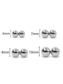 1对女士夹式假乳环，精致银色仿乳环，无需穿孔 - Silvery - 查看 9