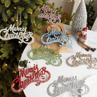 Christmas Bestselling Merry Christmas Letter Hanging Ornament, Creative Wreath DIY Christmas Tree Decoration
