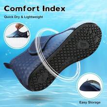 Scurtain Barefoot Water Shoes For Women Men Beach Swim Aqua Socks Summer Quick-Dry Sandals Slippers - 多蒂藍 - 查看 6