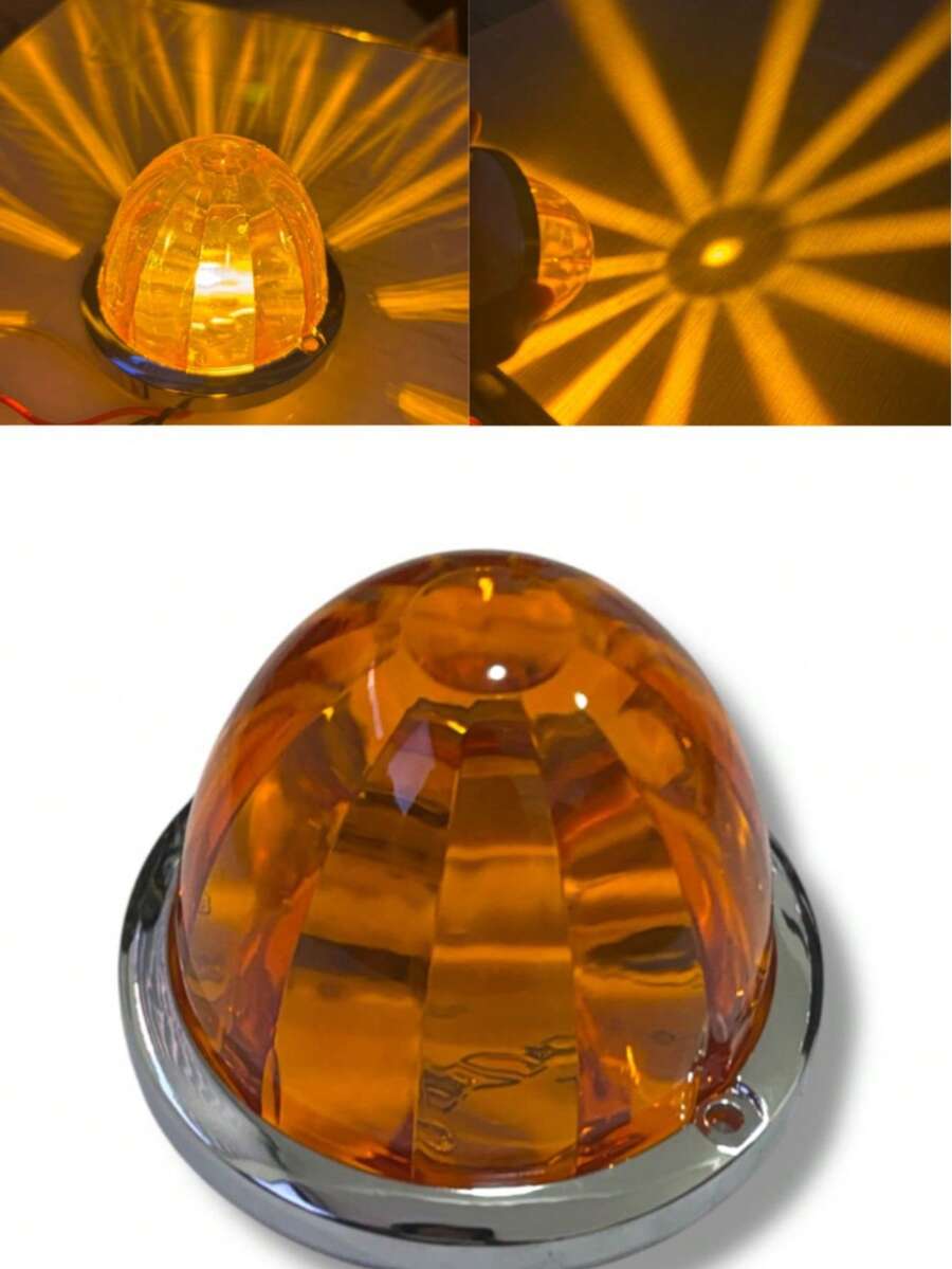 Watermelon LED Ceiling Light With Laser Effect, 12/24V, 1 Pc., Universal Plastic Mica