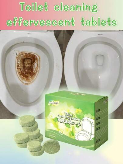 ¡Imprescindible para la limpieza! Pastillas efervescentes para inodoro, limpiadores de inodoro, eliminan olores, manchas amarillas, suciedad, manchas de orina, pastillas de limpieza de inodoro, las pastillas efervescentes se disuelven rápidamente, desintegran las manchas amarillas y los olores