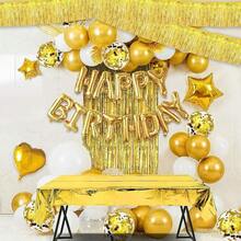 6 Packs 10 Feet Foil Fringe Garland Metallic Foil Tinsel Fringe Garland Wall Hanging Fringe Banner For Parade Floats Wedding Christmas Birthday Party Halloween Decor Gold