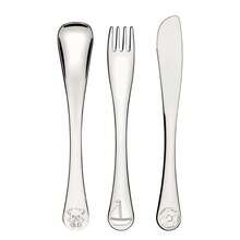 Jogo de Talheres Infantil +3 Anos Le Petit Inox com Desenhos Relevo Brilho 3 Peças Tramontina