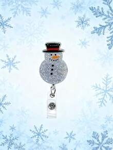 1 pieza/3 piezas Regalo de Navidad para enfermeras: Carrete retráctil de identificación, diseño lindo de árbol de Navidad/muñeco de nieve/alce, soporte de identificación para compañeros de trabajo y médicos