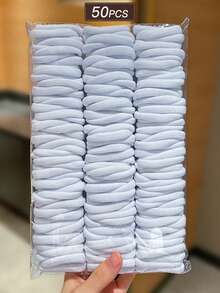 100/200/300/500 chiếc Dây buộc tóc co giãn màu trắng đơn giản, Phụ kiện tóc đa năng phong cách thường ngày dành cho nữ, Thích hợp cho tóc đuôi ngựa và tóc tết, Phù hợp cho trang phục thường ngày và ngoài trời, mọi mùa, Đồ dùng học tập, Phụ kiện nữ, Dây buộc tóc, Phụ kiện đội đầu, Dây chun buộc tóc, Dây buộc tóc thể thao, Dây buộc tóc khi tập gym, chạy bộ. - trắng - Xem 14