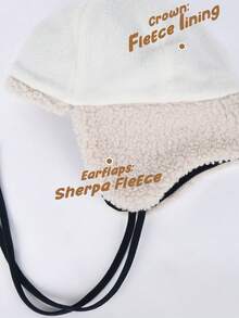 1PC Toddler Kids Solid Thermal Lined Ear Flaps Warm Trapper Hat Sporty Outdoor Winter - 1PC - View 7