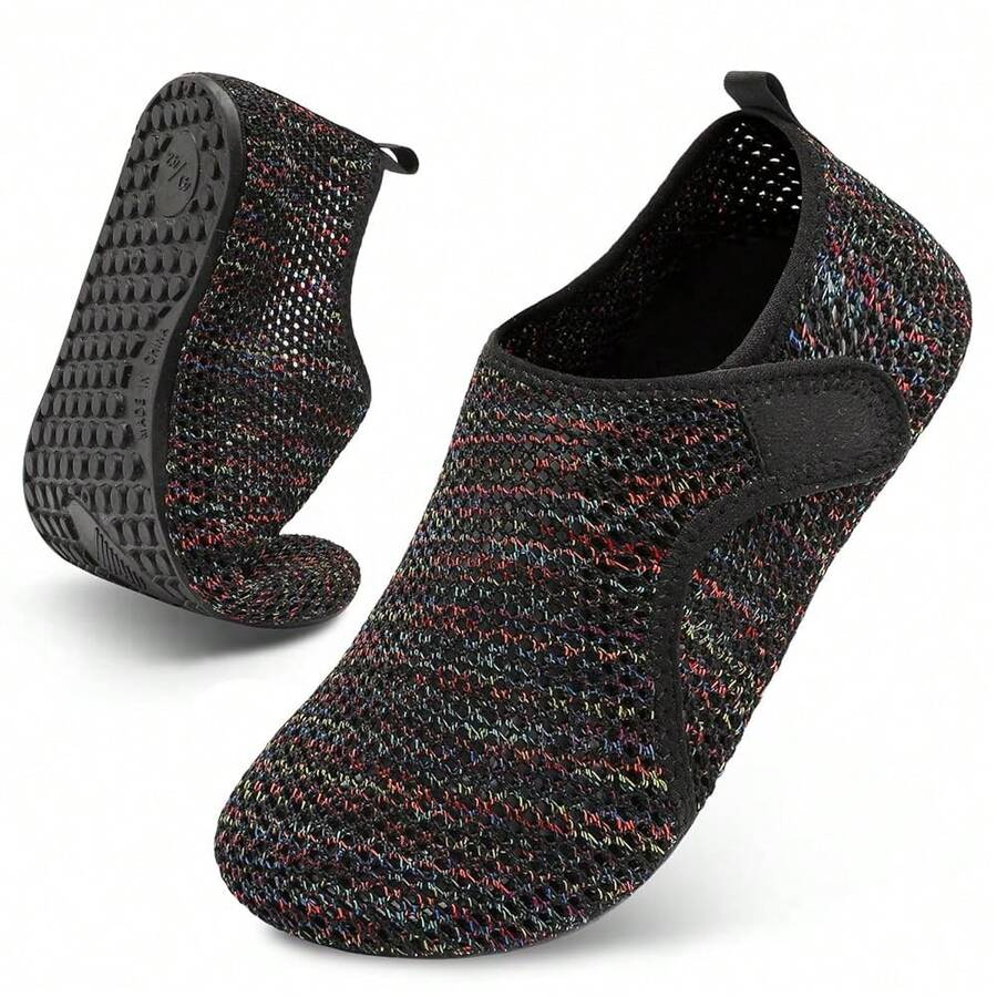 Scurtain Barefoot Water Shoes For Women Men Beach Swim Aqua Socks Summer Quick-Dry Sandals Slippers - MeshMixblack - 查看 1