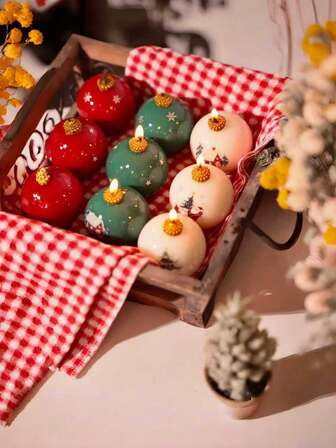 1 Stück Duftkerze in zufälligem Stil, Weihnachtsdekoration, Festivalfeier, romantische Atmosphäre, hochwertige Dekoration, Fotorequisite, Weihnachten, Neujahr, Feiertage, Jahrestags-Geschenk für Familie und Freunde, Weihnachtsdekorationen, Weihnachtsgeschenke