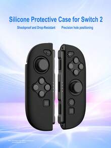 2 Accessories Set: Carrying Case + TPU Separated Left & Right Grip Case + PC Protective Shell + Separated Silicone Grip Covers + 4pcs Joystick Caps + 2pcs Tempered Glass Screen Protectors + 1 Game Card Case, Waterproof & Shockproof - Multicolor - View 8