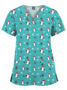 Clinical Uniform Woman Pharmacy Workwear Nurse Uniform Hospital Doctor Oral Dental Surgery Scrubs Clothes Short Sleeved Scrub Top - Multicolor - View 1