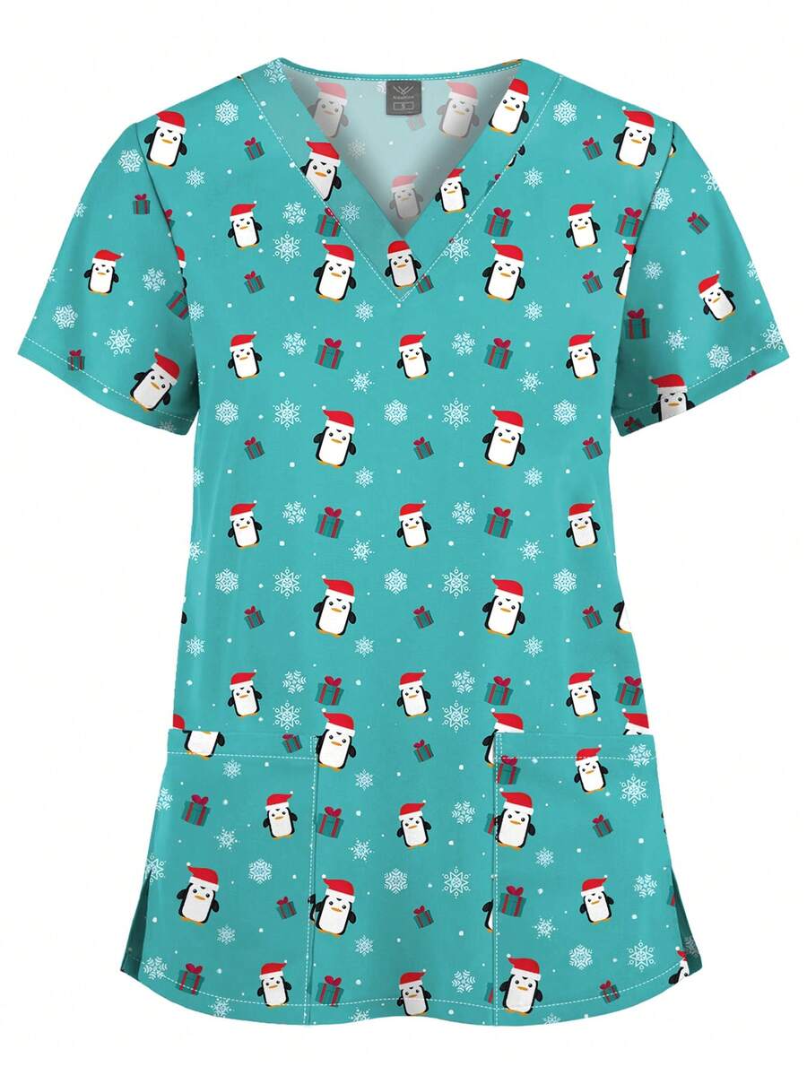 Clinical Uniform Woman Pharmacy Workwear Nurse Uniform Hospital Doctor Oral Dental Surgery Scrubs Clothes Short Sleeved Scrub Top - Multicolor - View 1