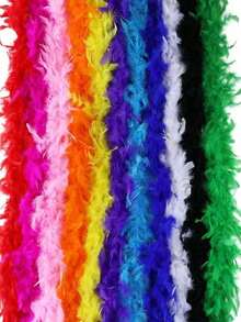 Boa din pene, accesorii pentru costume de petrecere DIY, boa din pene colorate, decorațiuni pentru eșarfe, potrivite pentru petrecere de ziua de naștere, Halloween, Crăciun, curse de cai, petrecere cu ceai, Revelion, concerte și decorațiuni interioare, nuntă dansantă, spectacole pe scenă, costume și accesorii de carnaval, articole pentru petreceri