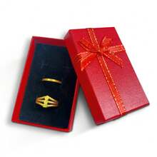 Compact & Elegant Jewelry Gift Box, Suitable For Rings, Necklaces, Earrings And Bracelets, Surprise Christmas Gift Box, Wholesale Packaging, Comes With Bow, Ombre Design, Lidded, Ideal For Office And Home Use