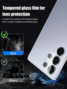 3pcs Camera Lens Protector Film Compatible With Samsung Galaxy S23/S23 Plus/S23 Ultra, Galaxy Z Flip 5, Galaxy Z Fold 5, Galaxy S24 Ultra, S24 FE, A06, A16, A26, A36, A56, Galaxy S25 Ultra, Galaxy Z Flip 7, Galaxy Z Fold 7 - Clear - View 5