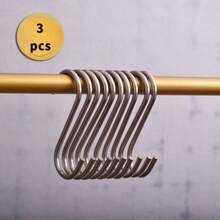 20pcs S-Shaped Hooks, Non-Slip Thick Metal, Sturdy And Durable, Suitable For Hanging Clothes And Kitchenware, Multipurpose Storage Solution