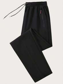 3-Piece Pack Men's Summer Thin Breathable Quick-Dry Sports Casual Long Pants, Lightweight Straight-Leg Trousers With Elastic Waistband For Outdoor Activities And Daily Wear