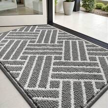 Sour Lemon Waterproof All-Season Doormat, Low Profile Indoor Outdoor Door Mats, Easy Clean Patio Mat, Dirt Trapping Outdoor Welcome Mats, Non-Slip Outdoor Indoor Entrance - Patio, Porch, Stain And Fade Resistant - Xám - Xem 10