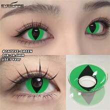 EYESHARE 1 Pair Blue Colored Contact Lenses For Halloween Anime Makeup Red Contact Lenses Purple Contact Lenses For Cosplay Green Contact Lenses For Eyes, Yearly Use, 14.5mm - No Degree - 年拋 - 查看 13