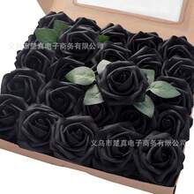 25pcs/Pack Foam Rose Flowers With Stems, PE Material Artificial Roses, Wedding & Valentine's Day Decor (Excluding Leaves & Box) - Multicolor - View 5