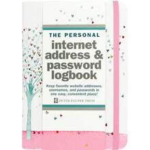 Tree Of Hearts Internet Address And Password Logbook Removable Cover Band For Security