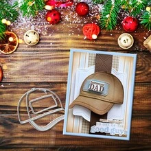 Creative Hat Metal Cutting Dies, DIY Scrapbooking Album And Embossing Stencil, Greeting Card Making Tool, Card Paper Cutting Crafts ,Gift Card Making Template Die Cuts - Silver - View 3