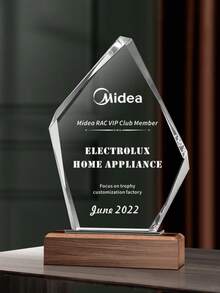 1件个性化员工退休感谢奖、奖章、毕业奖、水晶奖、奖品、刻字奖杯、奖牌、员工奖、家具美学 - 彩色 - 查看 12