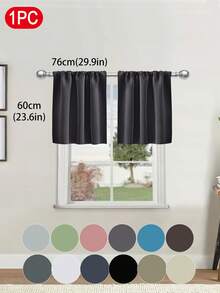 1 件纯色遮光短窗帘适用于房车、双层床和小窗户 - 100% 涤纶现代窗帘，适用于客厅、咖啡厅、厨房装饰 - 彩色 - 查看 22