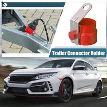 Red Trailer Plug Holder 7 Pin /13 Pin Trailer Connector Trailer Parts Mounting On Trailer Drawbar Parking Cover Accessories