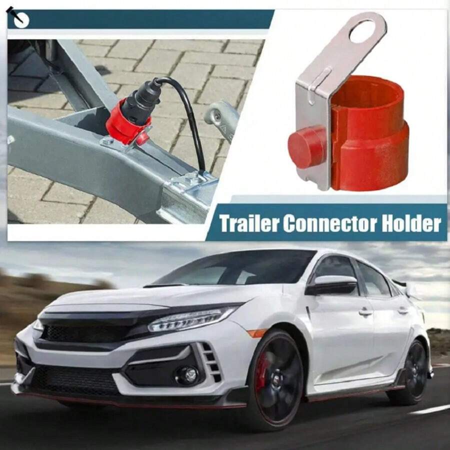 Red Trailer Plug Holder 7 Pin /13 Pin Trailer Connector Trailer Parts Mounting On Trailer Drawbar Parking Cover Accessories