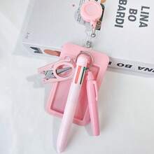 Sistema de color Macron, juego de papelería portátil para médicos y enfermeras de hospital, con tijeras plegables que pueden cortar gasa, clip de identificación extensible, bolígrafo recargable, marcador resaltador. - Multicolor - Ver 7