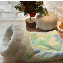 1pc Comfortable Cat Sleeping Bag, Warm Cat Sleeping Bag For Winter, Soft Plush Half-Enclosed Cat Sleeping Bag For Indoor Use - Multicolor - View 16