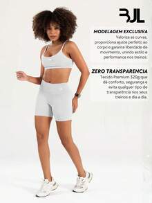 Women's Premium Suplex Gym Shorts - Zero Transparency - Compression And Shaping Fabric For Training, Running, And Yoga - 白色 - 查看 4