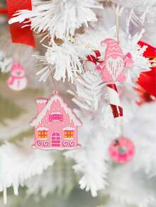 12/24 Stücke rosa Weihnachtsdekoration für Weihnachtsbaum Dekoration - Liebevolle PVC rosa Weihnachtsbaum Dekorationen, ideal zum Schmücken von Weihnachtsbäumen, passend zu Weihnachtsmann Weihnachtsdekoration, Ergänzung zu Weihnachtsdekorationen, kombinierbar mit Lebkuchenhaus Displays, als süße Weihnachtsgeschenke, als nützliche Weihnachtsbaum Aufhänger, und auch als charmante Weihnachtsgeschenke