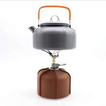 El artículo es un hornillo de gas plegable y compacto diseñado para cocinar o hervir agua rápidamente utilizando cartuchos de combustible de gas butano/propano. - Plateado - Ver 7