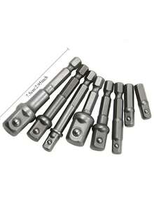 Wrench Sleeve Power Drill Socket Adapter Bits Hex Drill Nut Driver Shank 1/4 3/8 1/2 Connecting Rod Head Extension Drill Bits