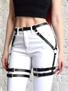 Leather Leg Harnesses For Women,Thigh Garters For Women,Leather Leg Harness,Halloween Costumes,Ladies' Harness Leather