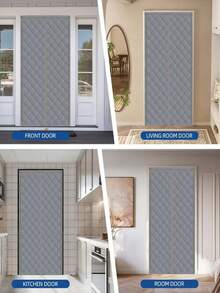 1 件/冬季磁性隔热门帘 - 适用于 91.44x208.32cm（96.52x213.36cm）的门，冬季保暖、防风、防雨、隔音，适用于前门/厨房/卧室/隔热门帘，冬季隔热门帘，磁性门帘 [灰色] - 彩色 - 查看 10