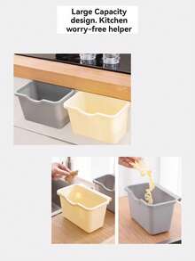 壁挂式厨房垃圾桶，大容量纸篓，适用于浴室、卫生间、新设计纤薄悬挂式橱柜垃圾桶 - 彩色 - 查看 6