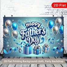 2D Flat, 2D Flat Banners 1pc, Happy Father S Day, Polyester Photography Backdrop Party Door Banner Birthday Supplies, Party Decoration, Perfect For Home, Garden, Yard Anniversary Celebration And Photo Booth Props, Multi Purpose, Garden Party Decor, Home Celebration, Decorative Backdrop, Flat Banner Design, Backdrop For Photography, Door Banner For Front Door - 彩色 - 查看 9