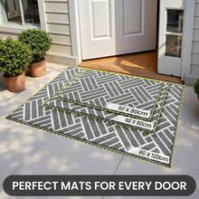 Sour Lemon Waterproof All-Season Doormat, Low Profile Indoor Outdoor Door Mats, Easy Clean Patio Mat, Dirt Trapping Outdoor Welcome Mats, Non-Slip Outdoor Indoor Entrance - Patio, Porch, Stain And Fade Resistant - Xám - Xem 7