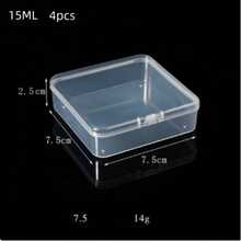 Mini Pill Box With Separate Compartments - PP Plastic Jewelry Storage Box For Earrings And Small Items - Transparent - View 20