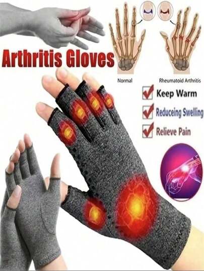 1 Pair Rehabilitation Gloves, Anti-Slip Breathable Healthcare Fingerless Gloves, Pressure Rehabilitation Training Gloves, Sports Gloves Arm Warmers Autumn Fall Fashion Snow Gloves