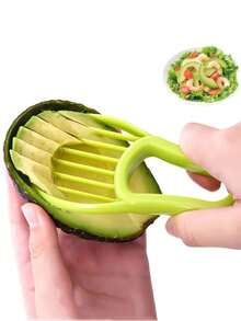 1pc Multifunctional 3-In-1 Avocado Slicer, Fruit Extractor, Flesh Slicer, Avocado Peeler And Pitter For Home Use, Outdoor Home Kitchen Accessories - 綠色 - 查看 1