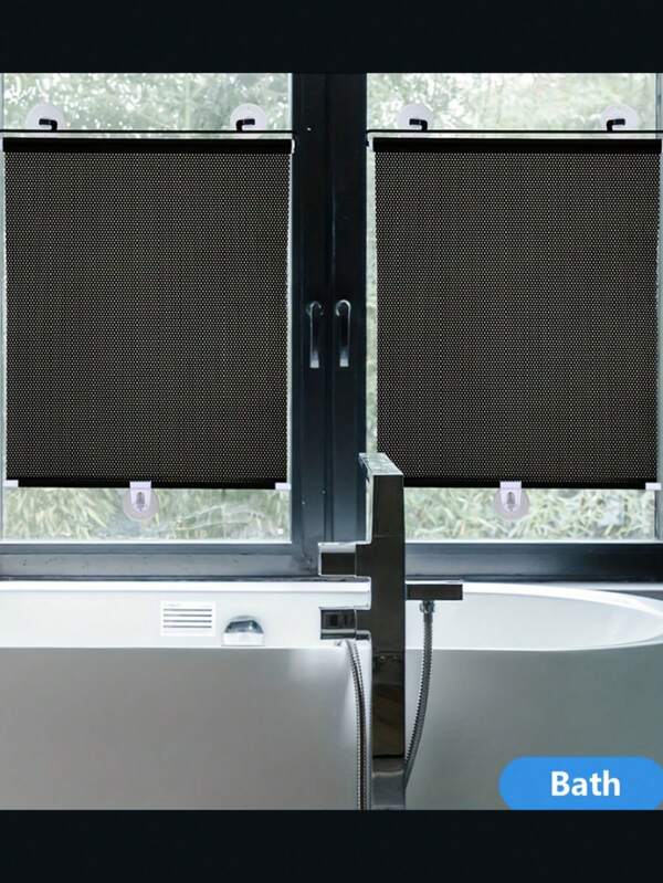 Blackout Roller Blinds Temporary Portable Curtains With Suction Cups, Punch-Free, Sunshade One-Way Mirror Roller Blinds, Daytime Indoor Transparent Visible Roller Blinds, Heat-Controlled Anti-UV Curtains, Blackout PVC Retractable Sunshades, Classic Home Decoration Style, Suitable For Sunshade In Living Rooms, Offices, Doors And Windows, Car Windows, Office Buildings, Restaurants, Bedrooms And Other Scenes.