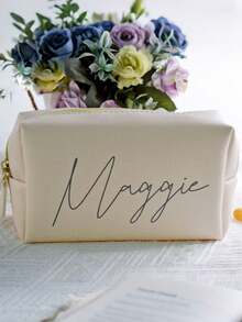 Bolsa de cosméticos personalizada con nombre. Bolsa de maquillaje personalizada con monograma. Bolsa de almacenamiento de toallas sanitarias. Bolsa de maquillaje de viaje. Bolsa de tocador de cuero. Bolsa de almacenamiento personalizada. Bolsa de dama de honor del mes de nacimiento, regalos para la fiesta de bodas, recuerdos para la despedida de soltera, regalo de dama de honor, versátil, regalo ideal para ella, novia, él - Multicolor - Ver 12