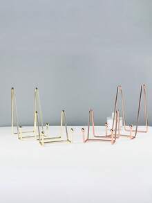 1 件 [铁画架] 现代铁板架画架展示架 - 桌面金属画架 - 金色铁画架用于展示图片、相框、书籍、装饰盘、牌匾